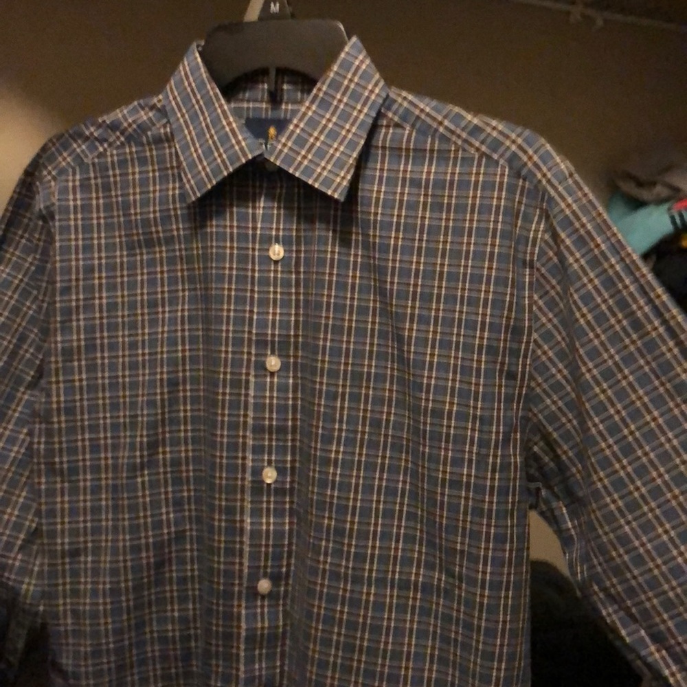 Patterned Blue Dress Shirt